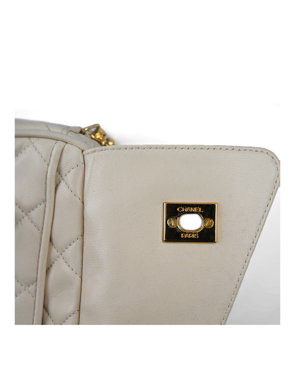 Sac vintage caméra CHANEL écru