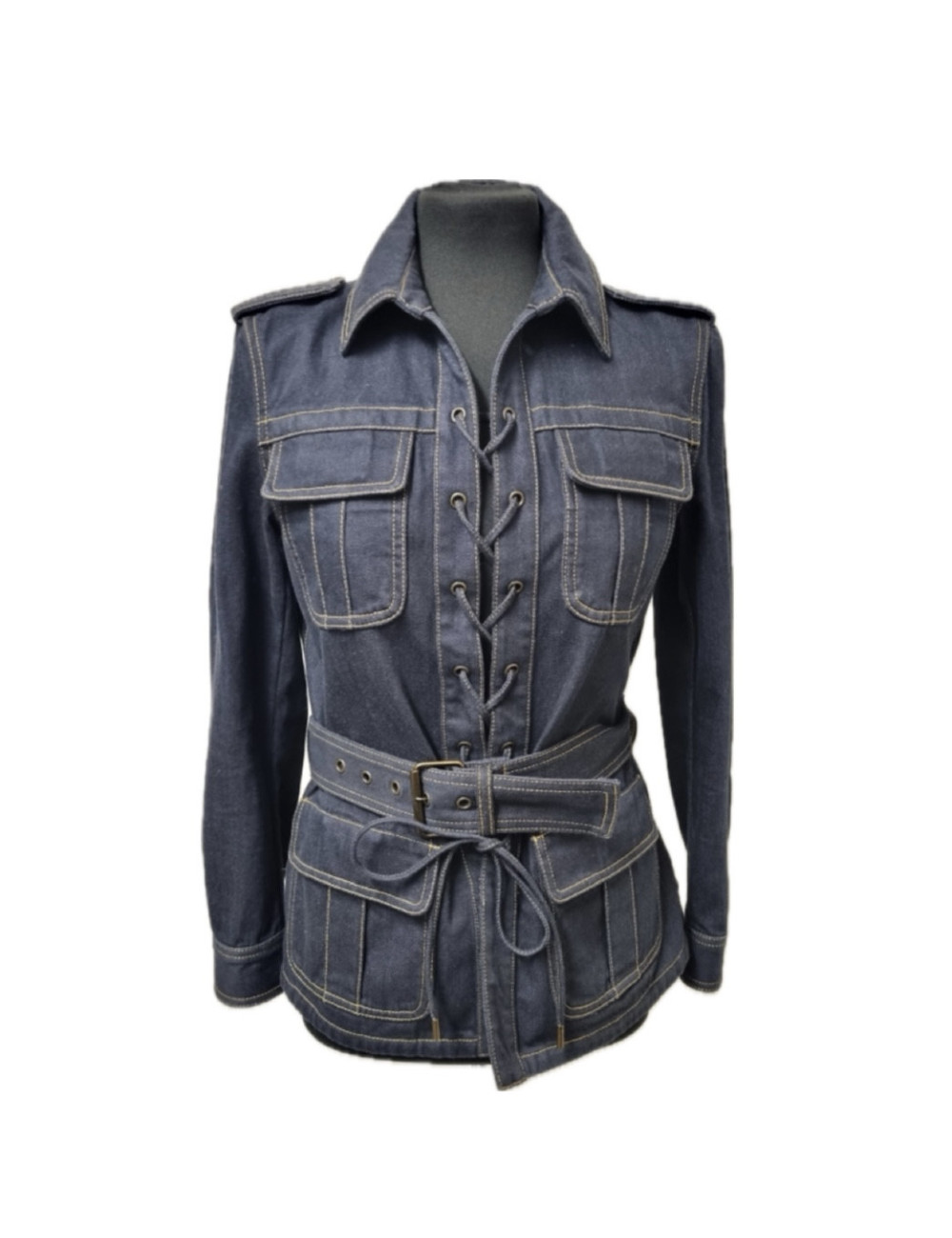 Saharienne SAINT LAURENT denim bleu