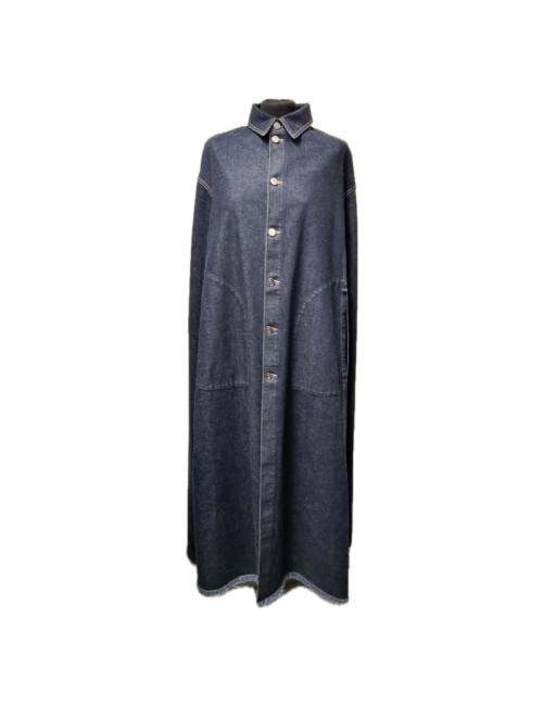 Longue cape T M ALAIA denim bleu