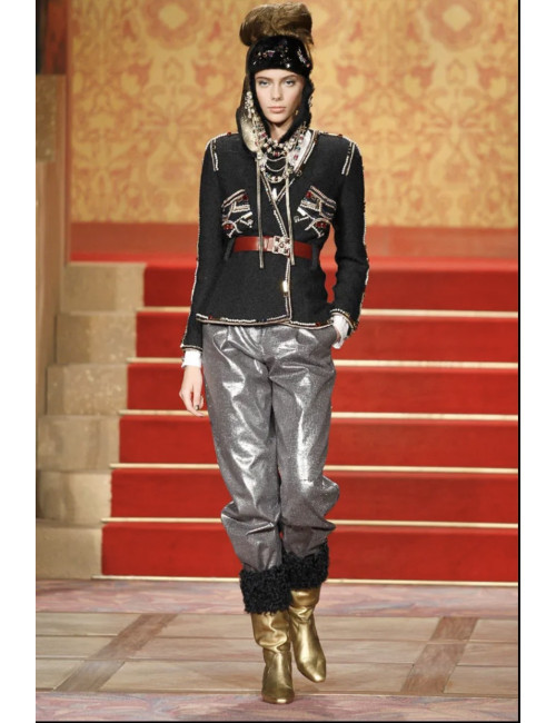 Veste 46 C HANEL tweed noir 