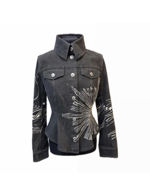 Veste CHANEL denim antracite T 36