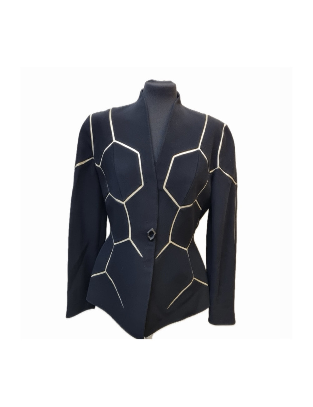 Veste T 44 THIERRY MUGLER  motifs hexagones