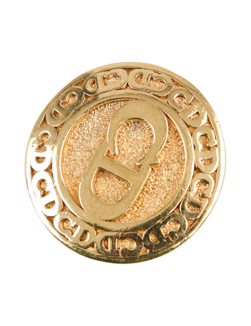 Broche ronde DIOR dorée CD