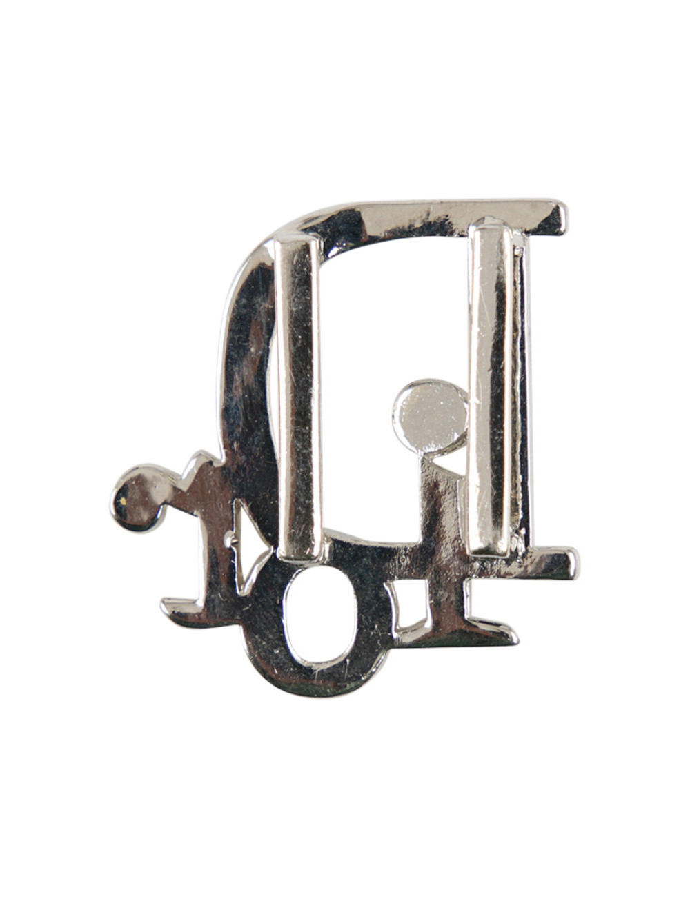 Boucle de ceinture CHRISTIAN DIOR argent strass