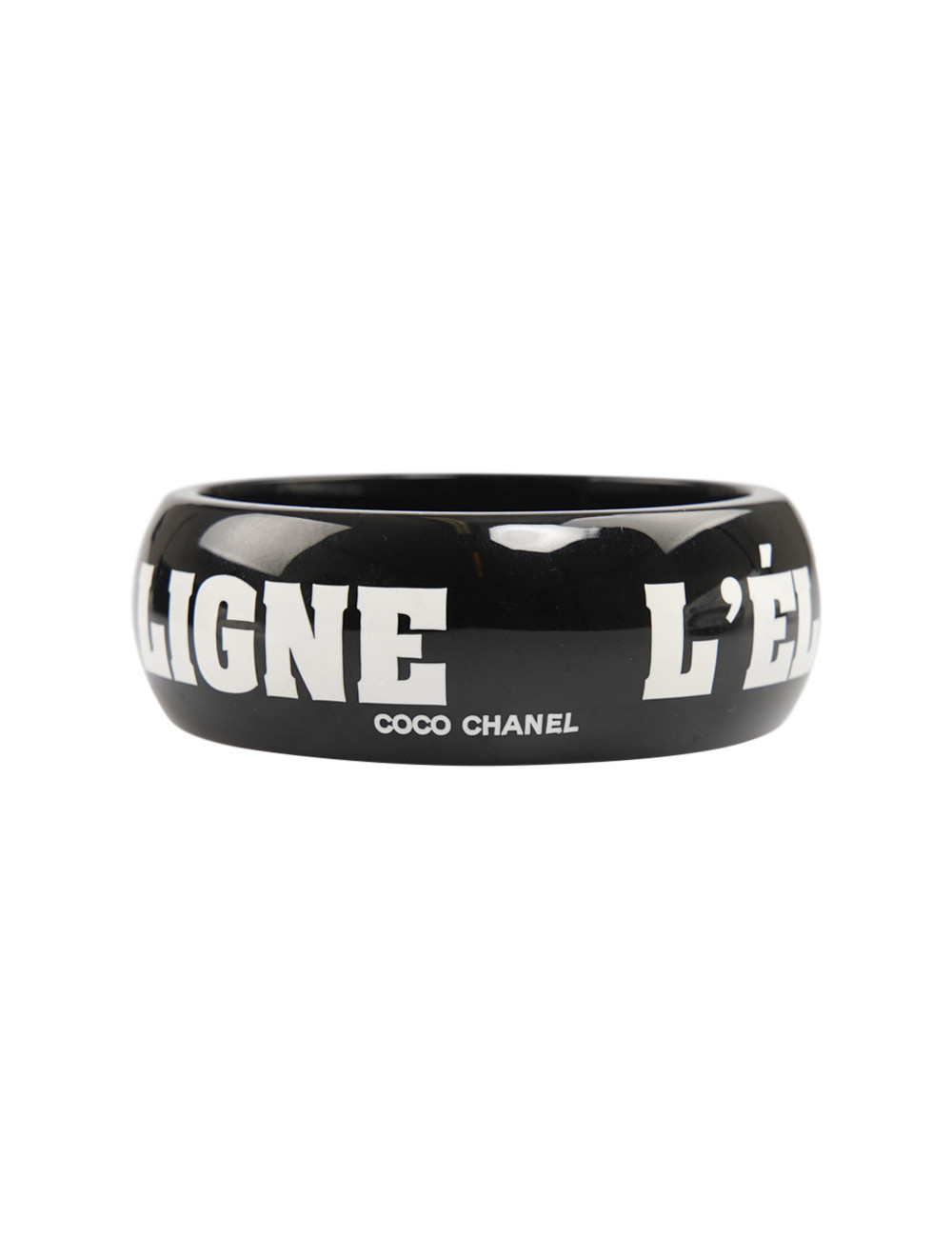 CHANEL resin Bracelet "l'élégance c'est la ligne  Coco Chanel"