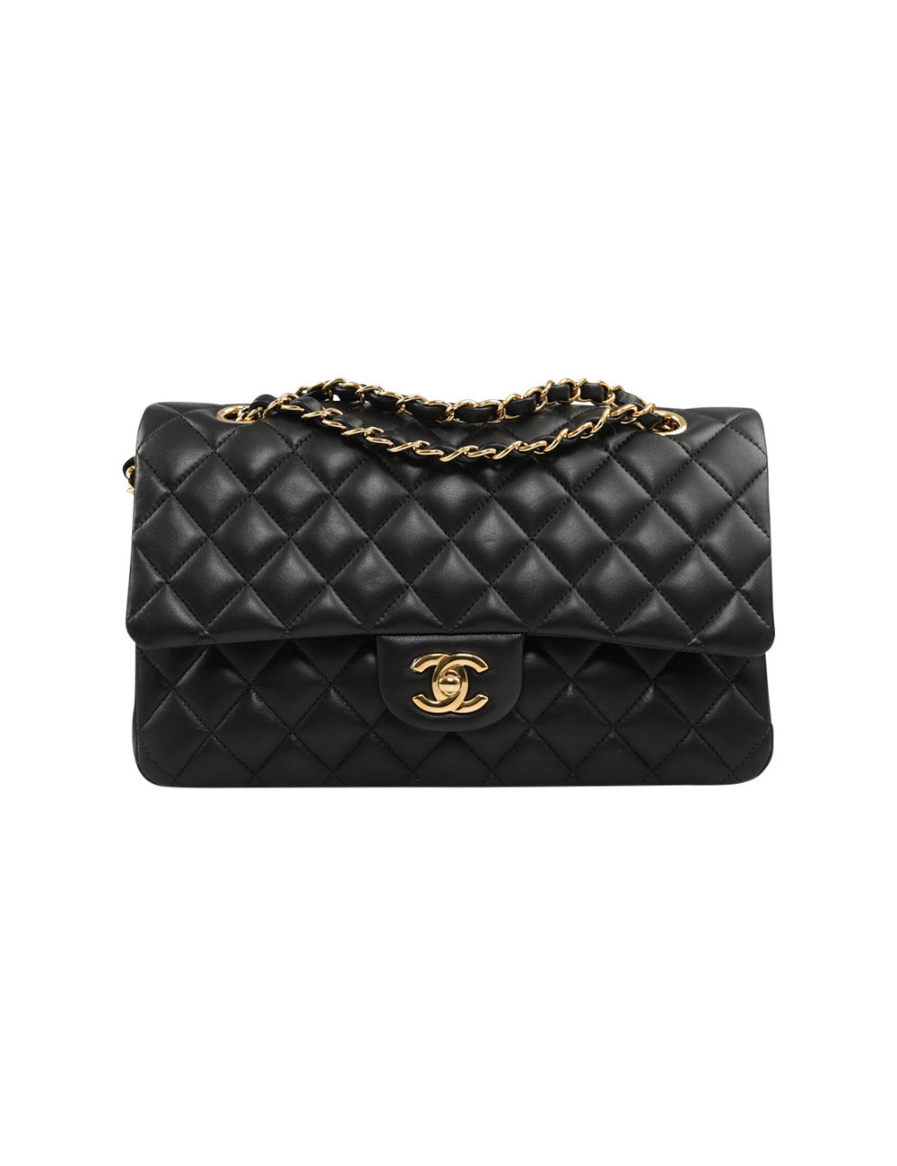 Timeless CHANEL cuir d'agneau noir