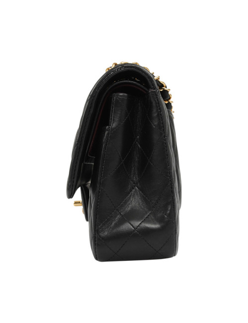 Timeless CHANEL cuir d'agneau noir