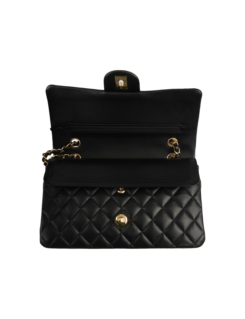 Timeless CHANEL cuir d'agneau noir