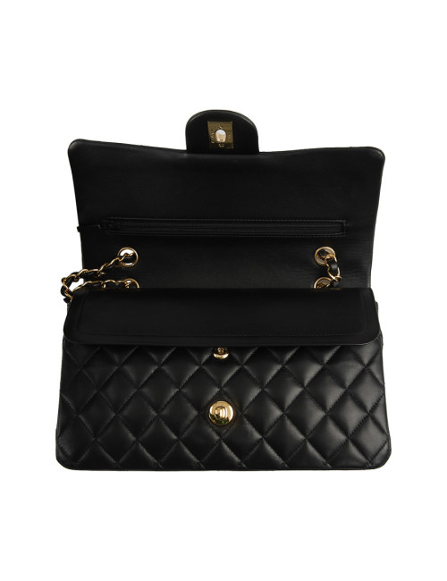 Timeless CHANEL cuir d'agneau noir