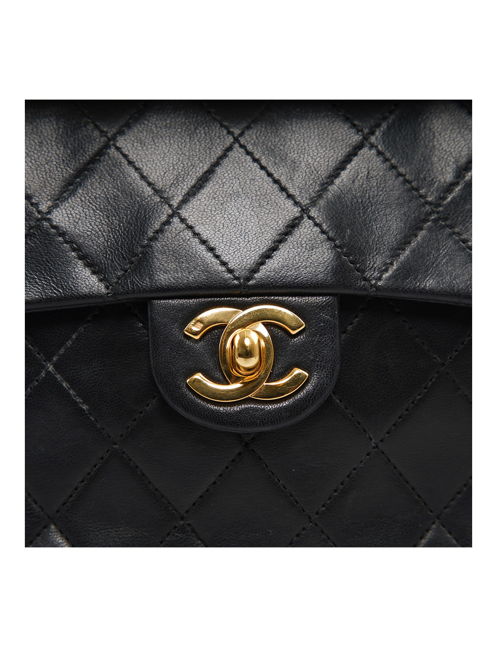 Sac Classique carré vintage CHANEL noir 