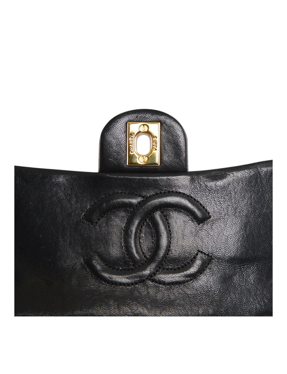 Sac Classique carré vintage CHANEL noir 