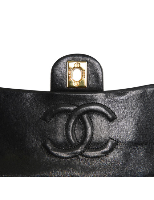 Sac Classique carré vintage CHANEL noir 