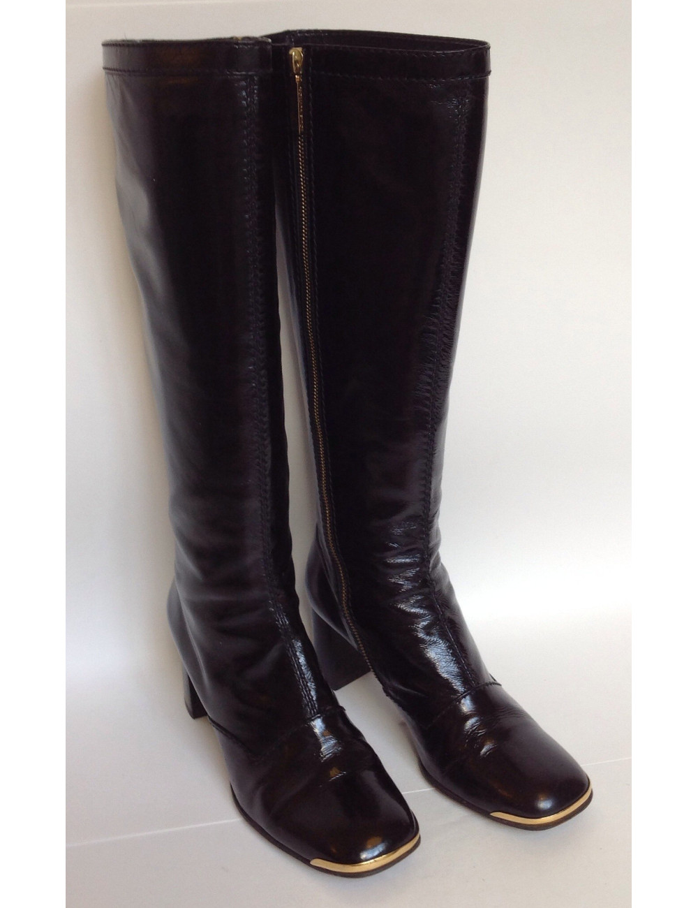 Bottes LOUIS VUITTON  t 38 vernies noires