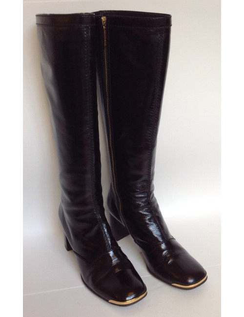 Bottes LOUIS VUITTON  t 38 vernies noires