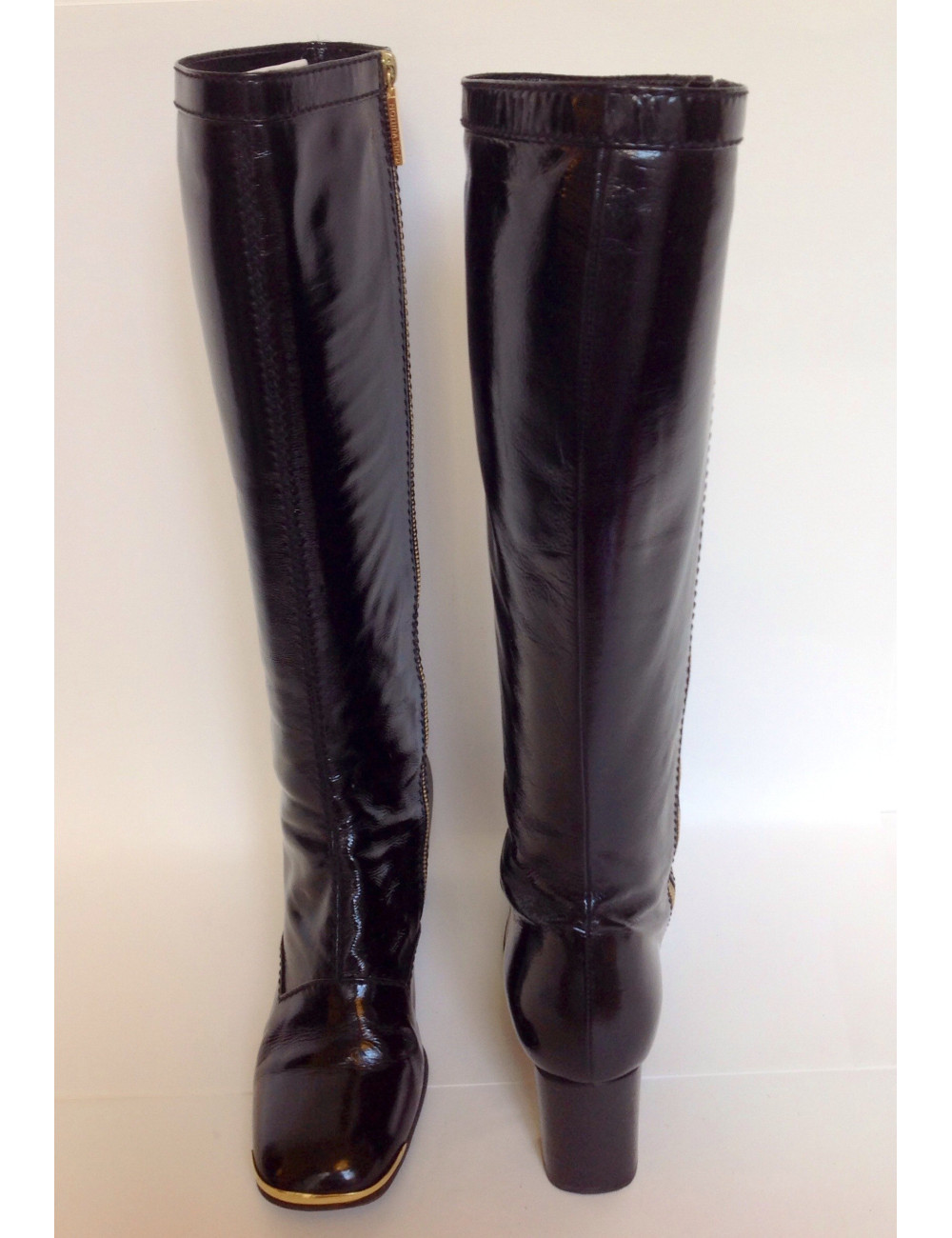 Bottes LOUIS VUITTON  t 38 vernies noires