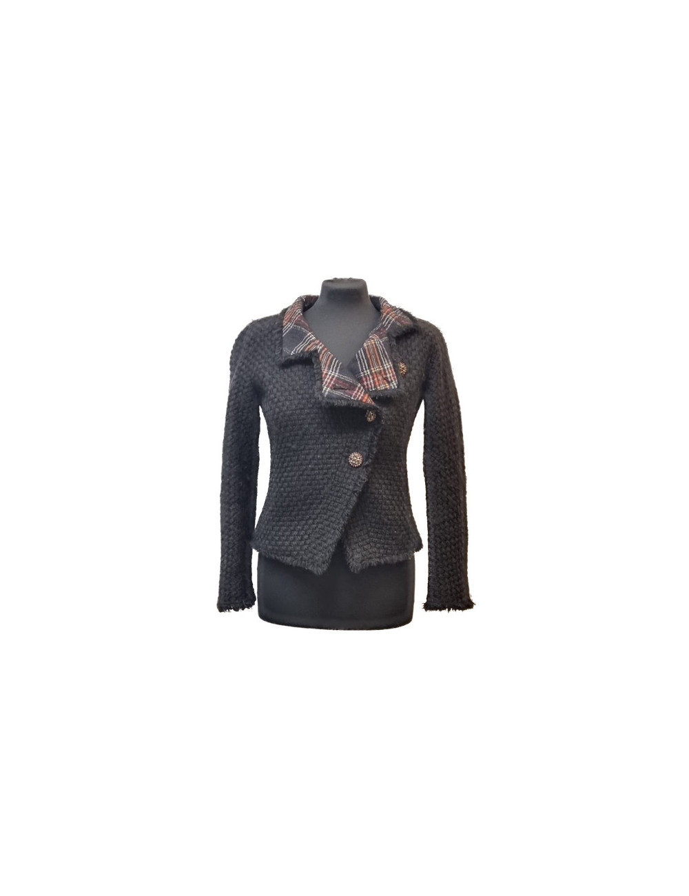 Veste CHANEL T 34 tweed noir