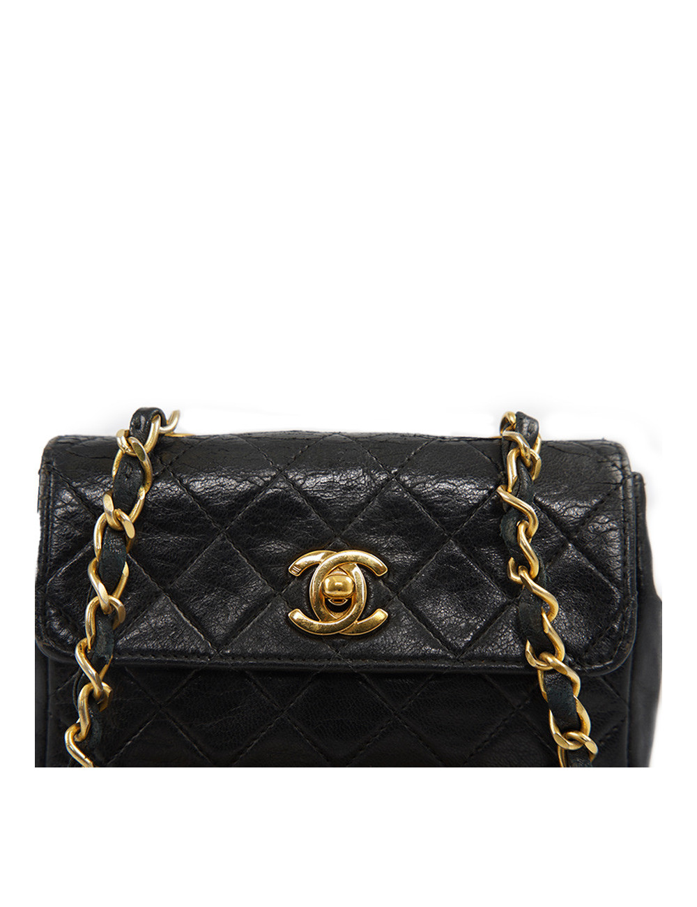 CHANEL vintage mini black crossbody bag