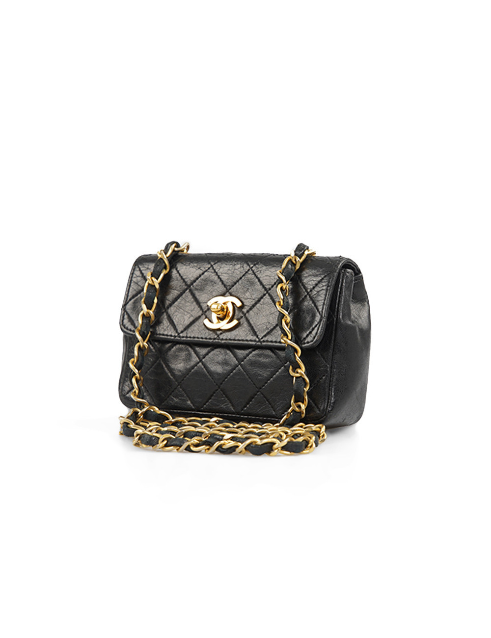 CHANEL vintage mini black crossbody bag
