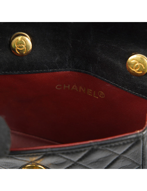 CHANEL vintage mini black crossbody bag