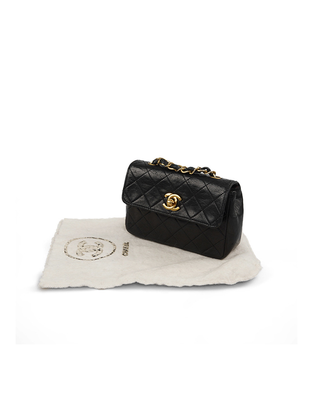 CHANEL vintage mini black crossbody bag
