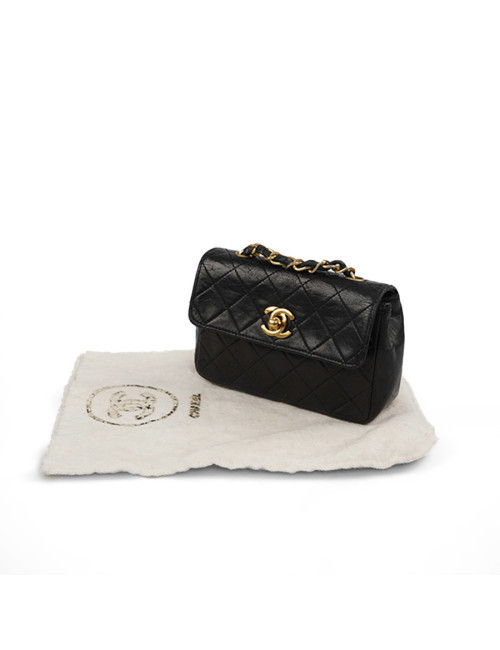 CHANEL vintage mini black crossbody bag