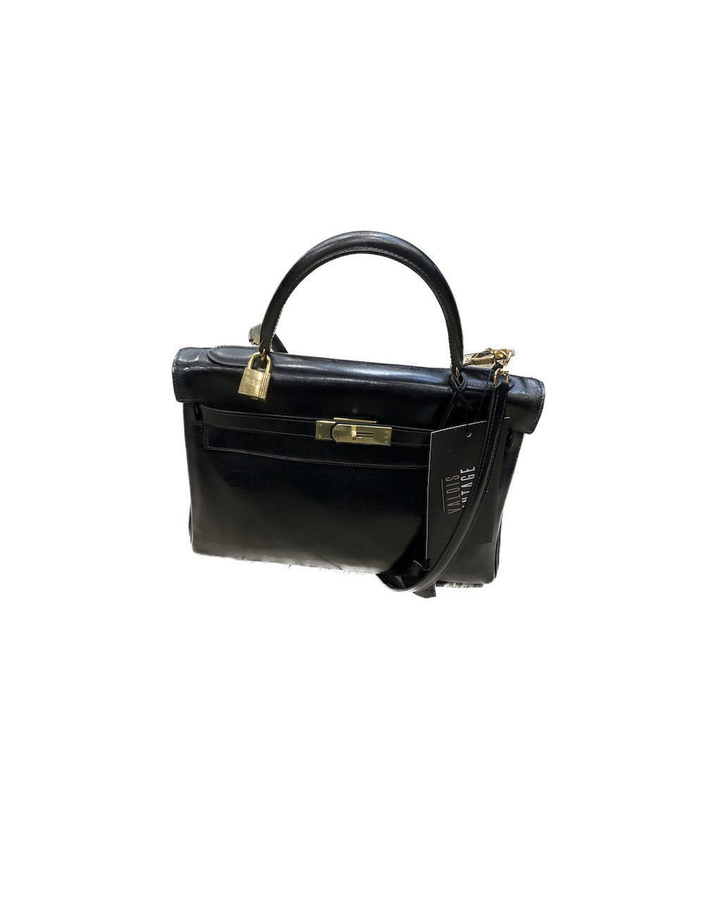 Kelly 32 HERMES Boxe noir Vintage