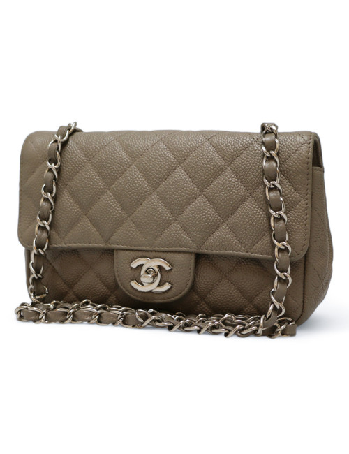 Mini timeless CHANEL gris cuir  caviar