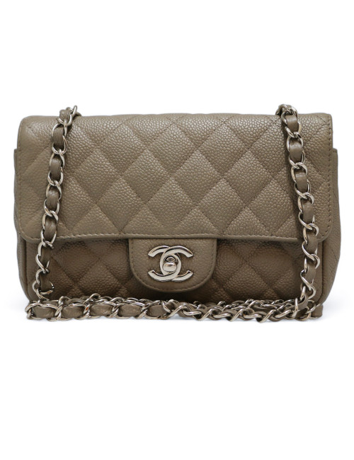 Mini timeless CHANEL gris cuir  caviar