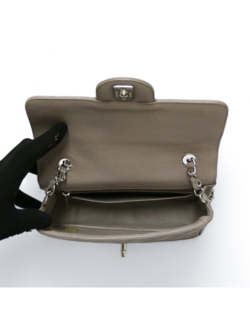 Mini timeless CHANEL gris cuir  caviar