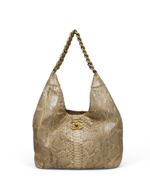 Sac CHANEL Paris Dallas python doré