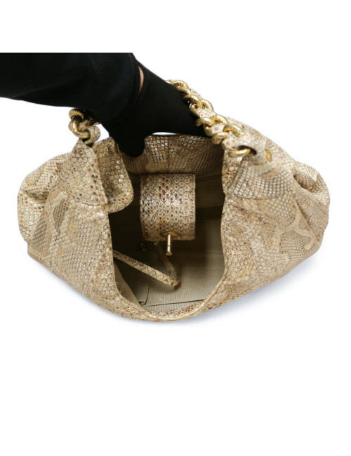 Sac CHANEL Paris Dallas python doré