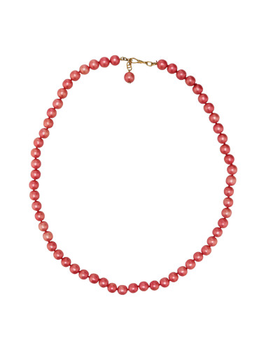 Collier CHANEL perles nacrées rose pâte de verre