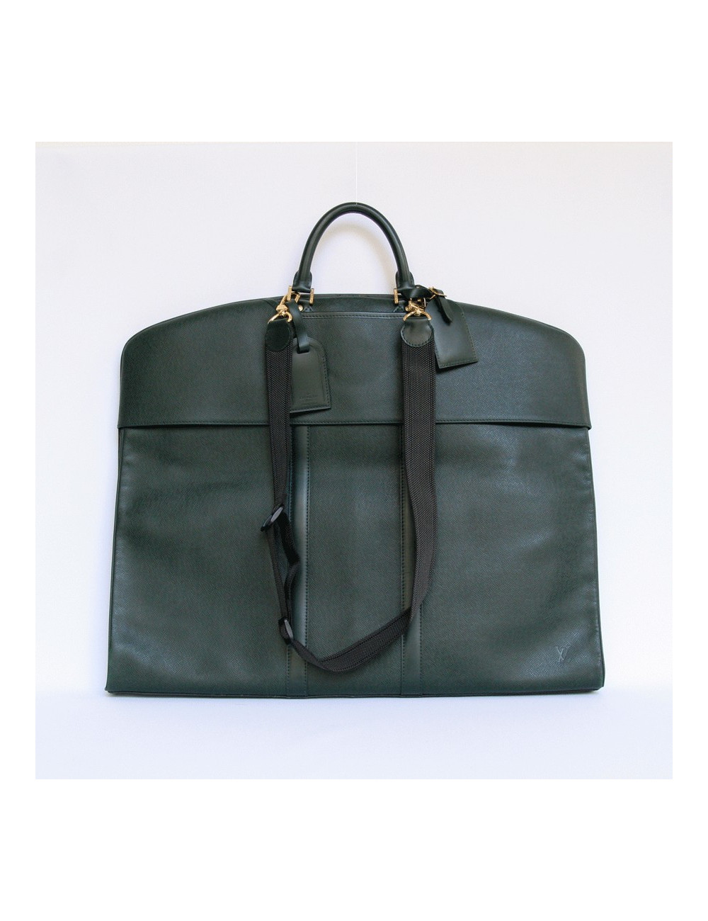 porte-habits LOUIS VUITTON cuir épi vert