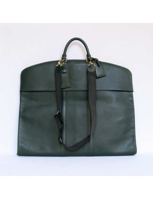 porte-habits LOUIS VUITTON cuir épi vert
