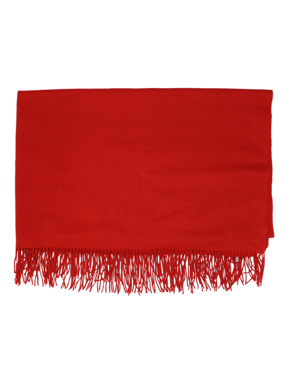 Plaid HERMES cachemire laine Vintage rouge