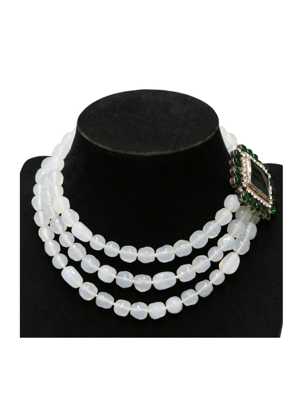 Collier d'apparat MARGUERITE DE VALOIS pâte de verre