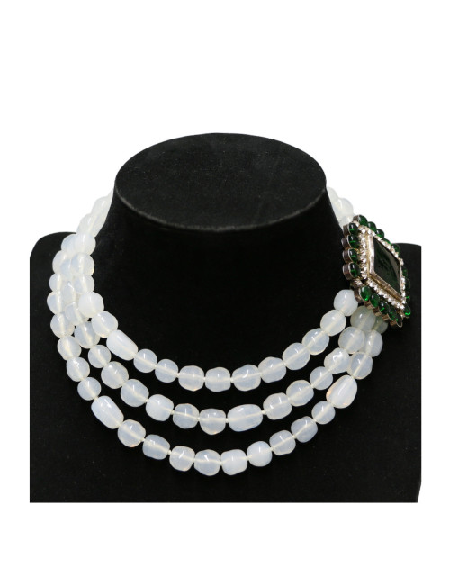 Collier d'apparat MARGUERITE DE VALOIS pâte de verre