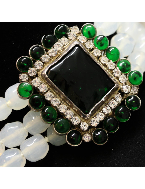 Collier d'apparat MARGUERITE DE VALOIS pâte de verre