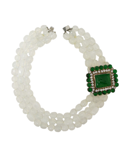 Collier d'apparat MARGUERITE DE VALOIS pâte de verre