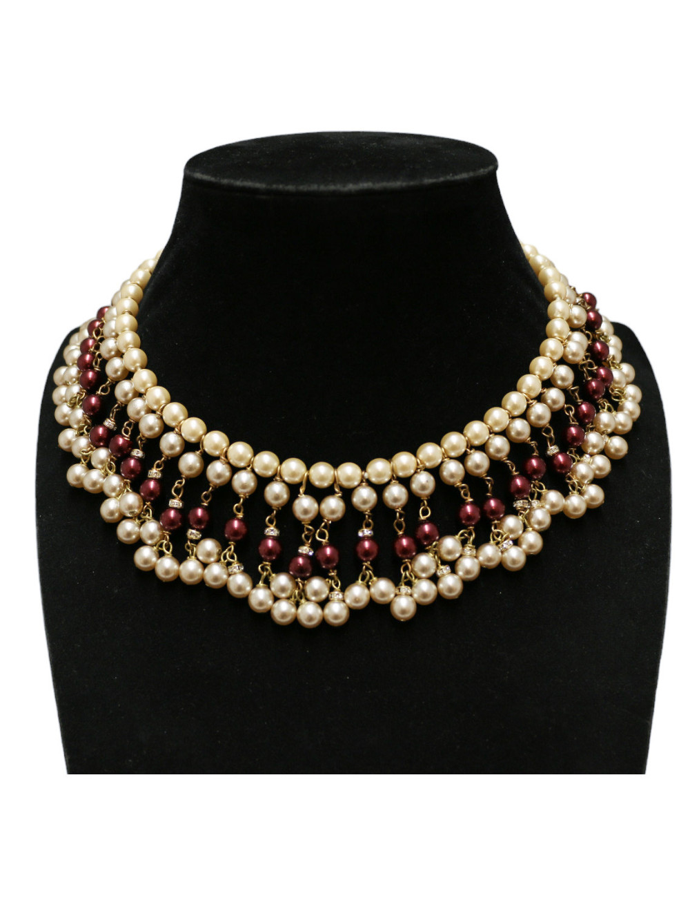 Collier MARGUERITE DE VALOIS perles pendantes
