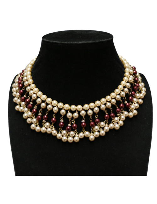 Collier MARGUERITE DE VALOIS perles pendantes