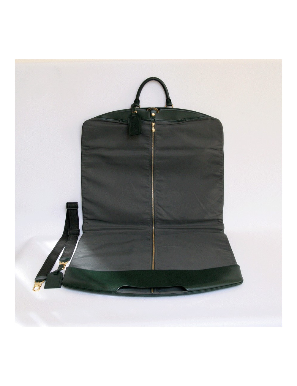 porte-habits LOUIS VUITTON cuir épi vert