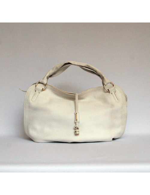 grand cabas CELINE cuir grainé blanc