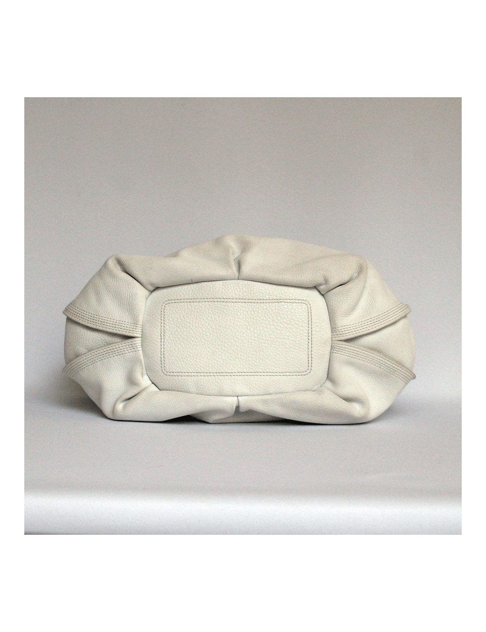 grand cabas CELINE cuir grainé blanc