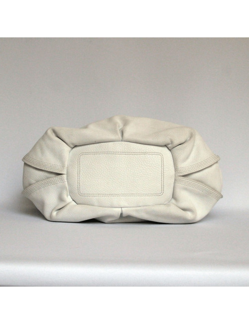 grand cabas CELINE cuir grainé blanc