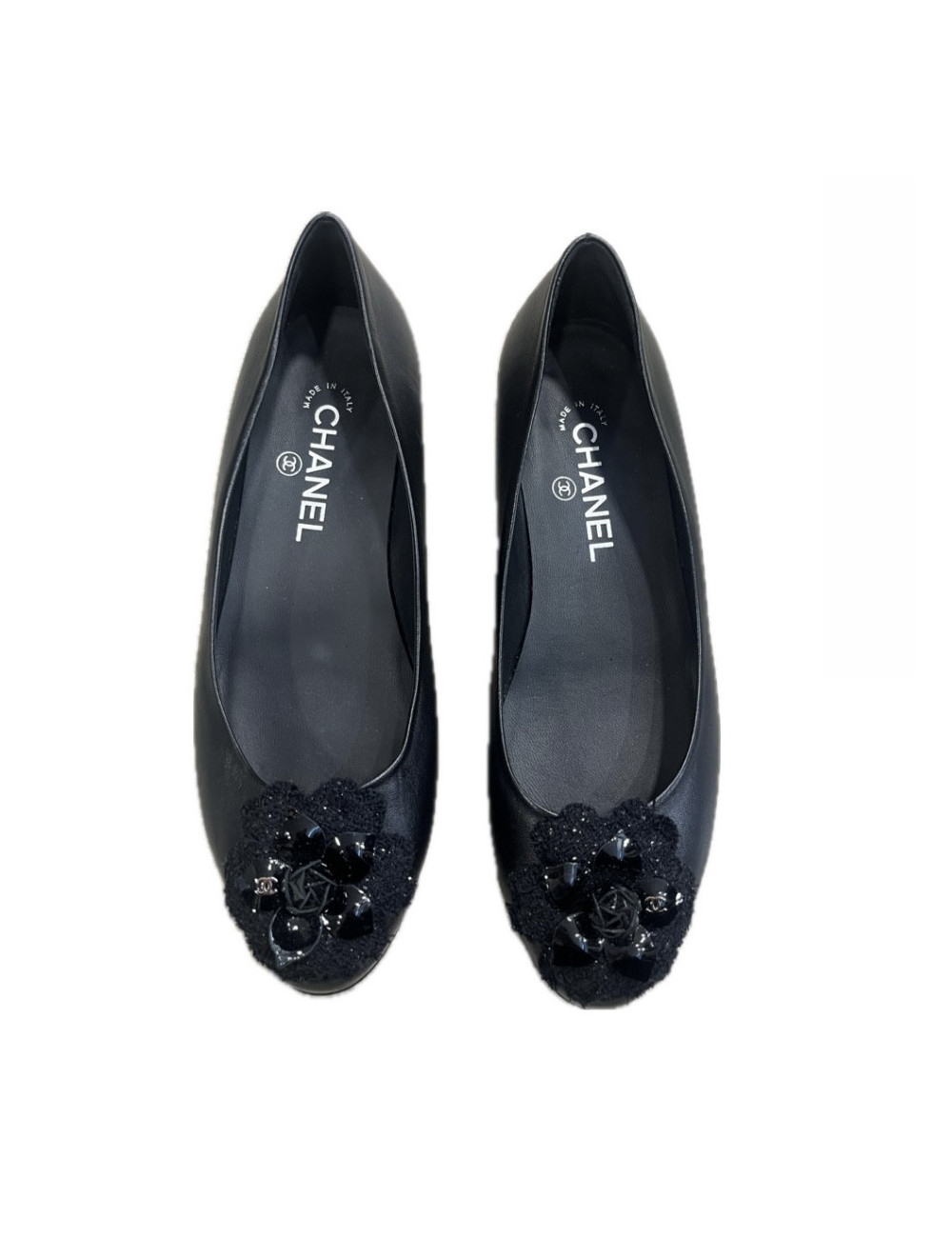 Ballérines T 39C CHANEL noires