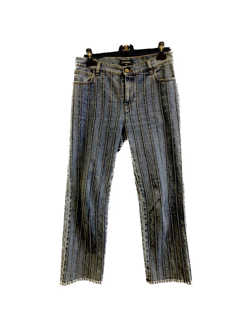Pantalon CHANEL denim bleu