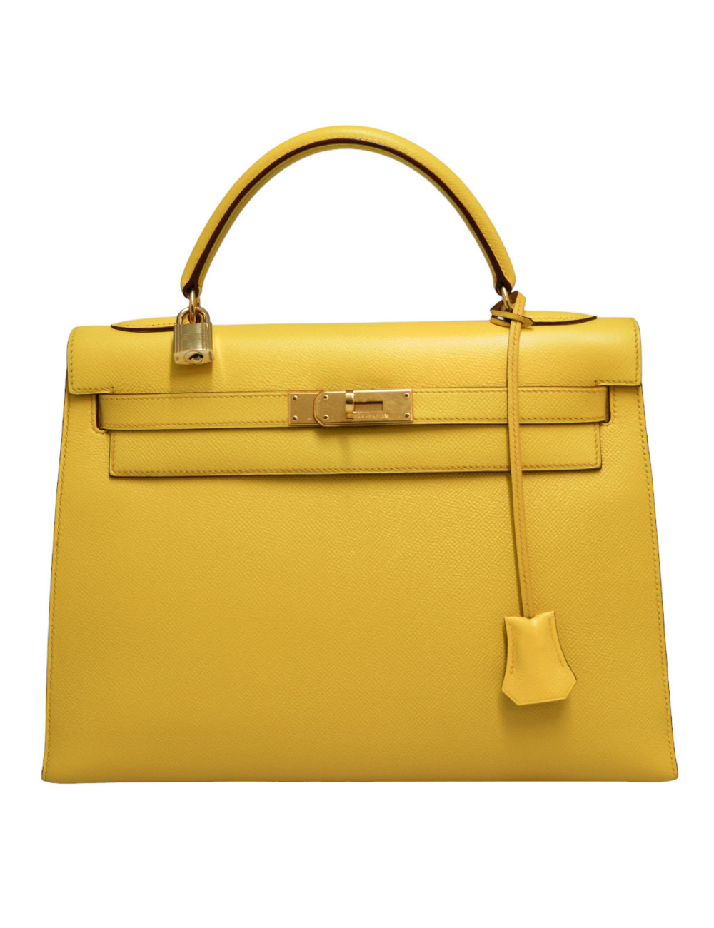 A REPARER Kelly 32 HERMES sellier jaune