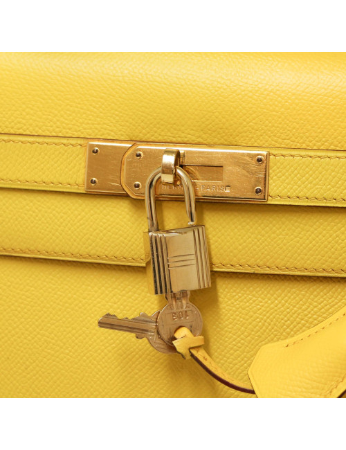 A REPARER Kelly 32 HERMES sellier jaune