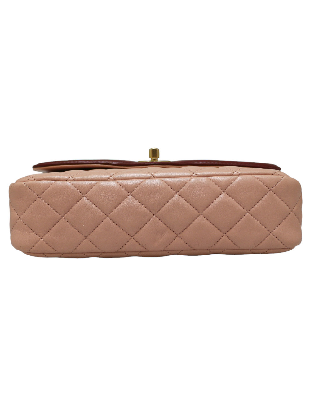 Sac classique CHANEL rose et bordeaux